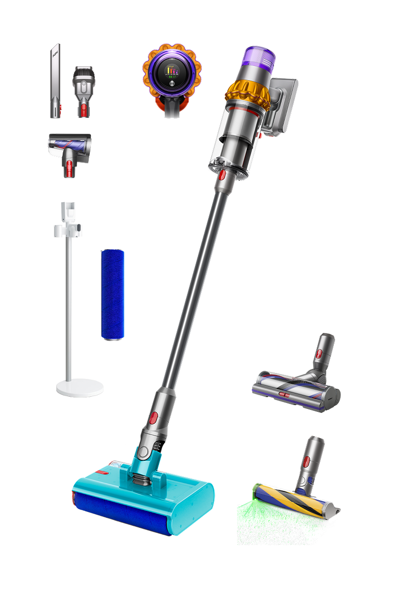 Aspirador com função de lavagem Dyson V15s Detect™ Submarine (Amarelo/Níquel)