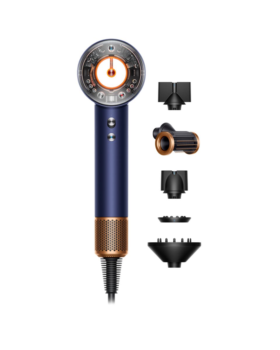 Sèche-cheveux Dyson Supersonic Nural™ - cheveux raides à ondulés Bleu de Prusse/Cuivre