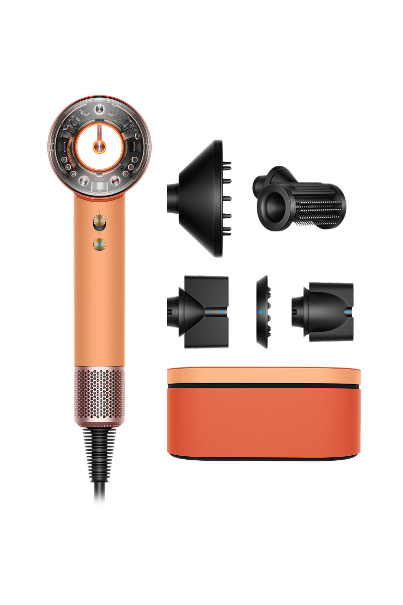 Dyson Supersonic Nural™ hårfön – Straight+Wavy (Ceramic apricot/Topaz)