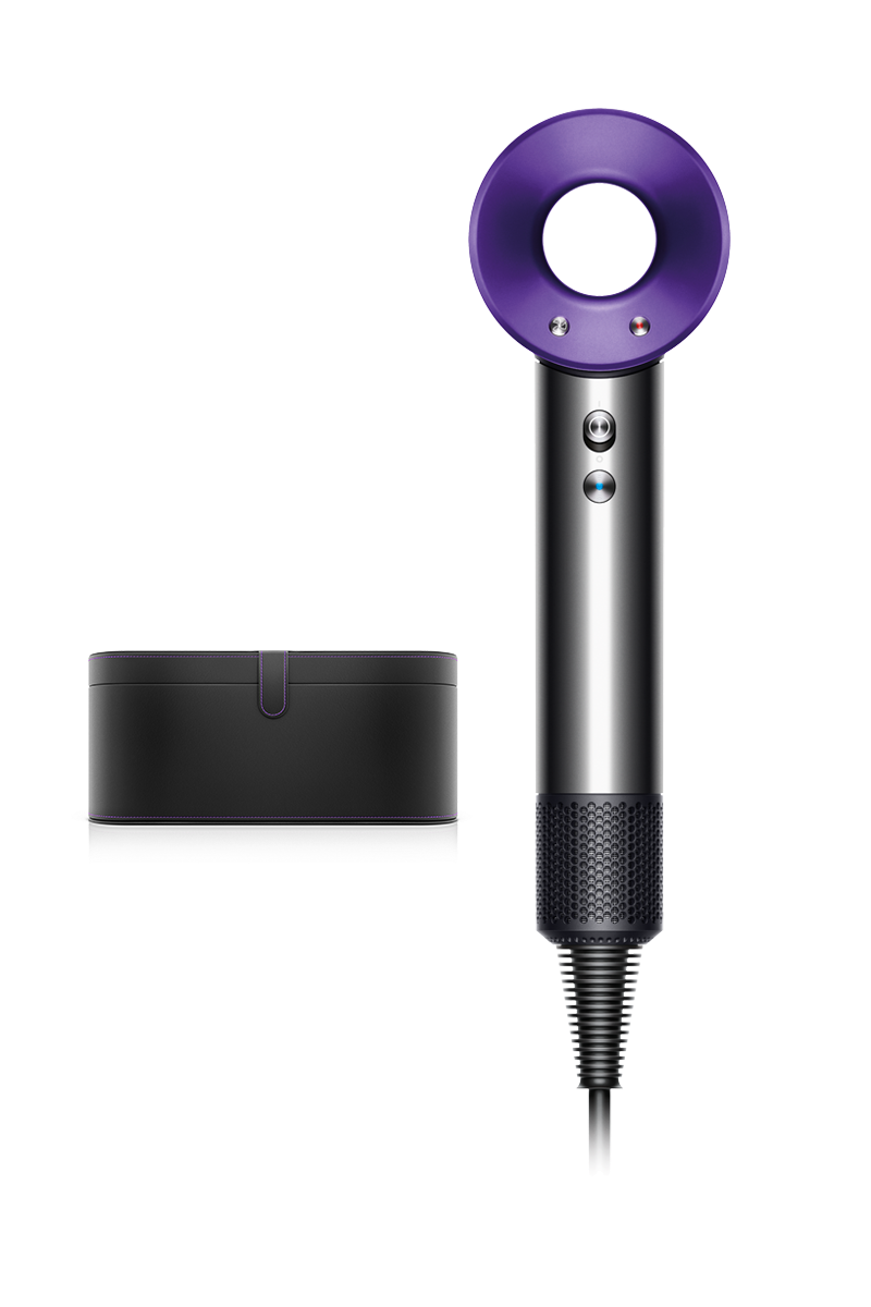 Dyson Supersonic Hair Dryer Black Purple With Black Case