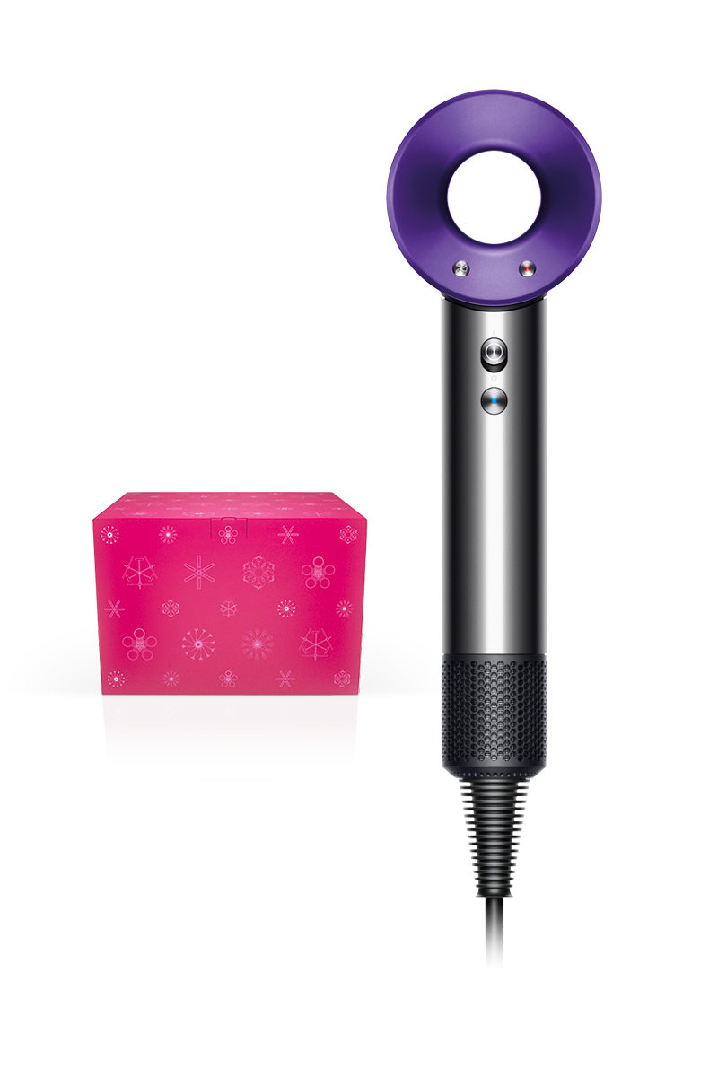 Dyson Supersonic Hair Dryer Black Purple Gift Set