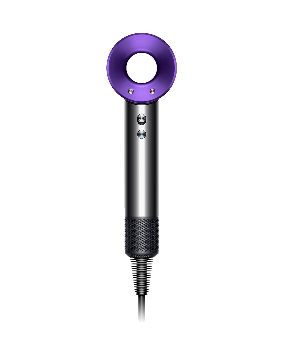 Dyson Supersonic Haartrockner in Vorder- und Seitenansicht
