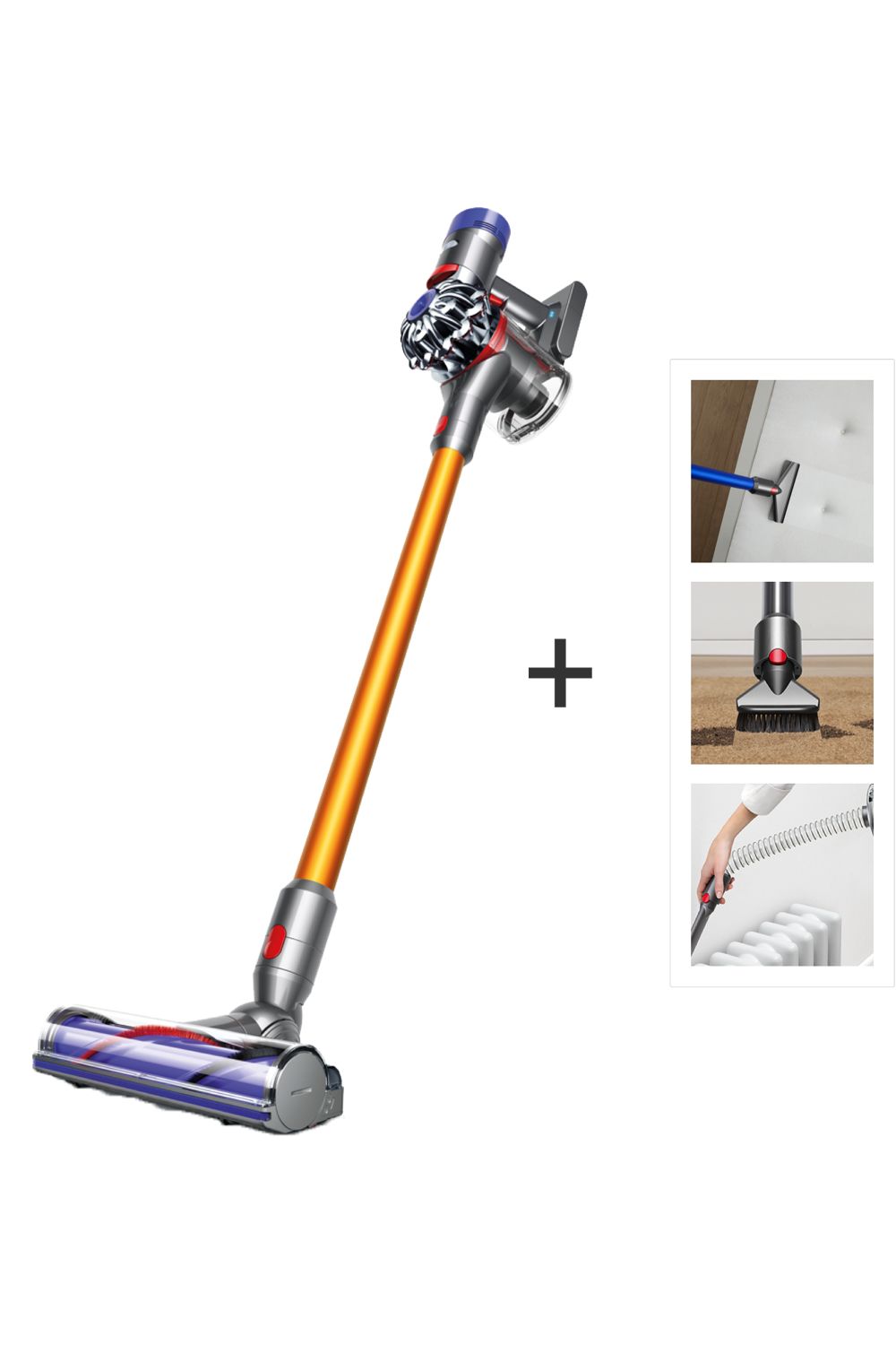 Dyson V8 Absolute + kabelloser Staubsauger Nickel/Gelb