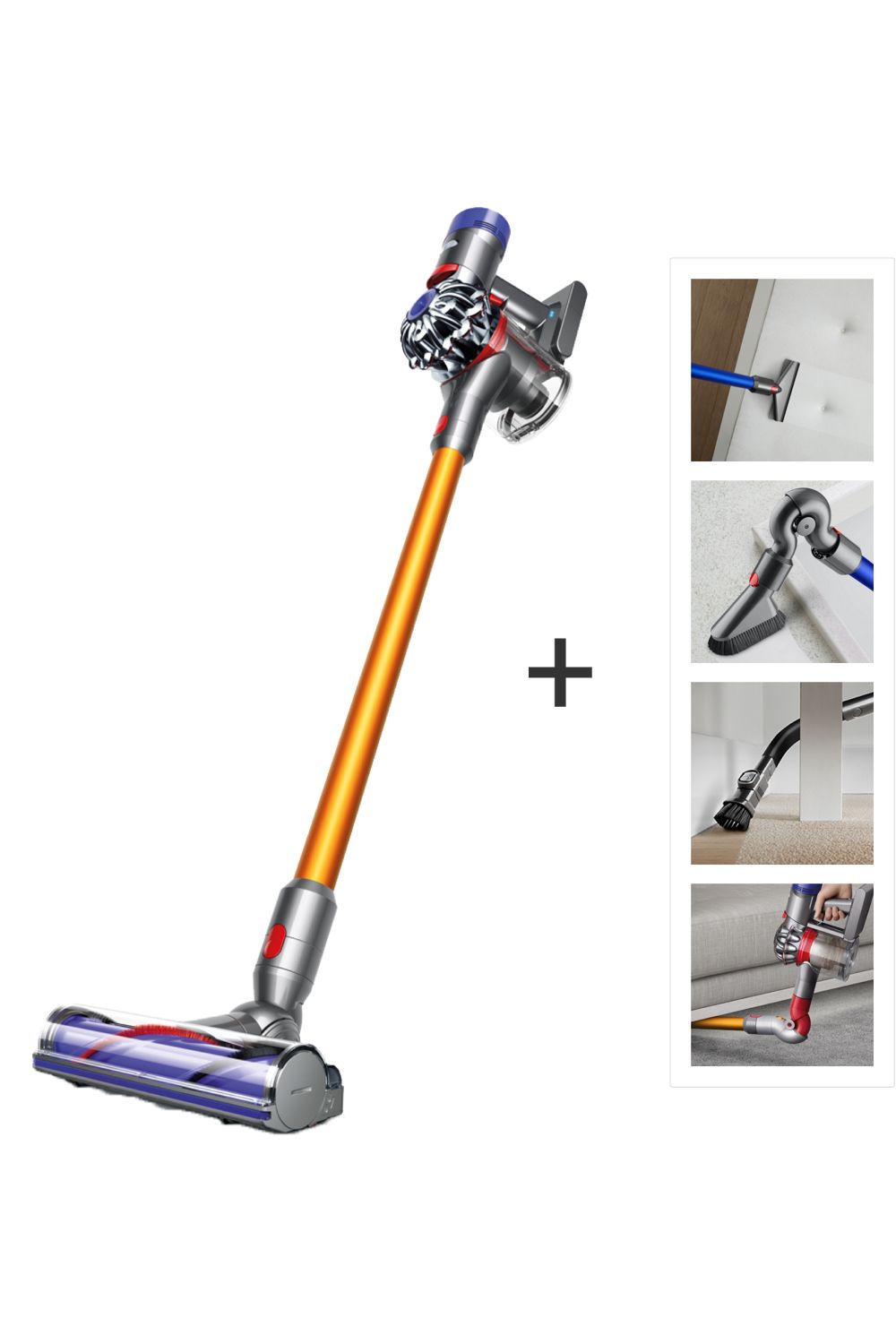 Dyson V8 Absolute + kabelloser Staubsauger Nickel/Gelb