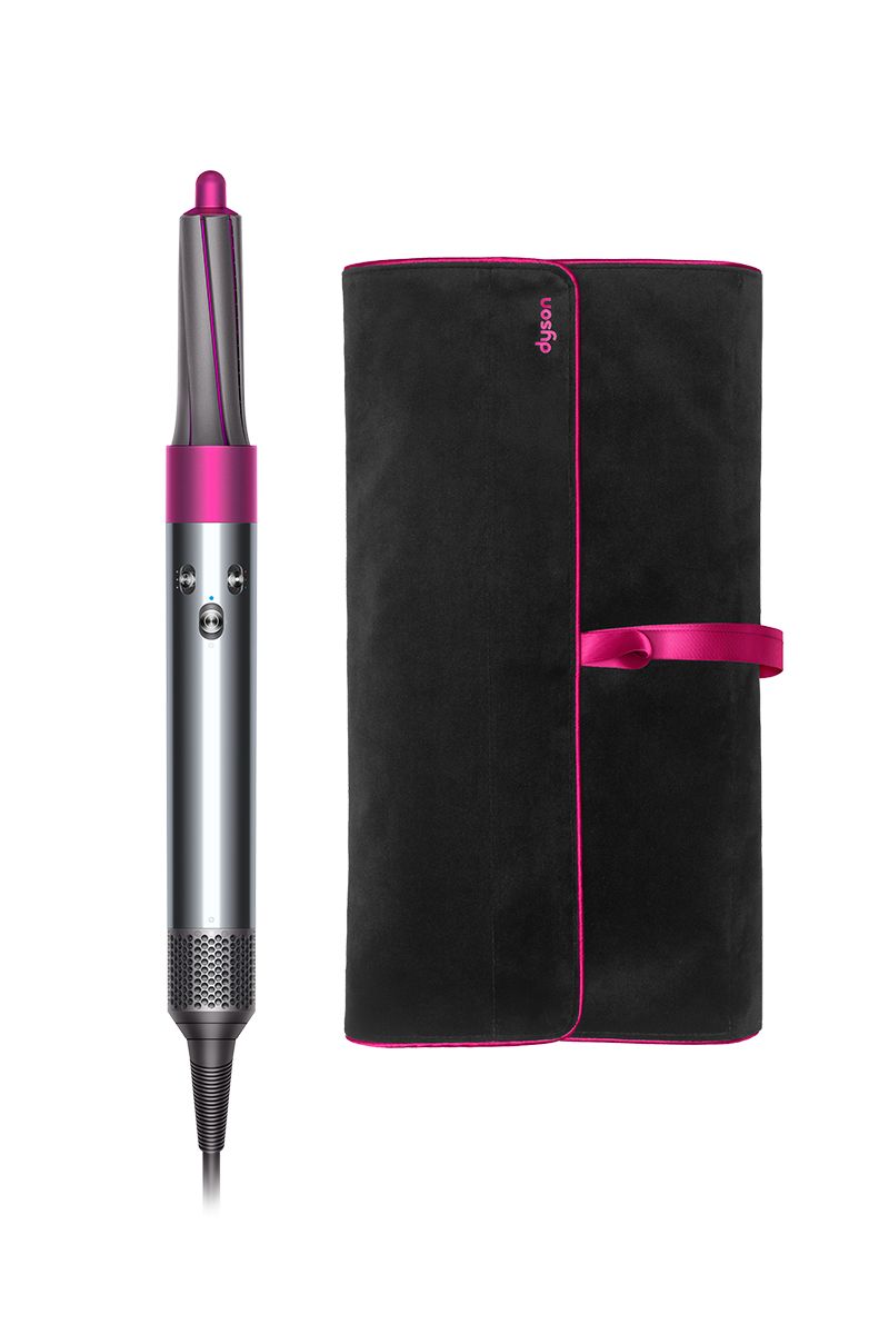 Dyson Airwrap™ styler in Iron and Fuschia with, Dyson-designed travel pouch and presentation case.