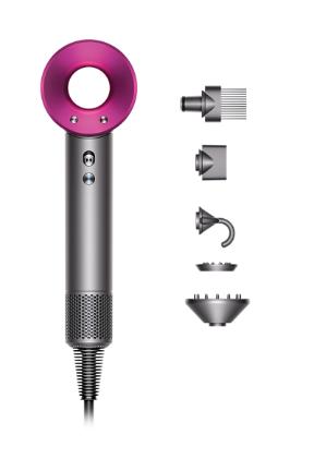 dyson.co.uk | Dyson Supersonic™ hair dryer in Iron/Fuchsia.