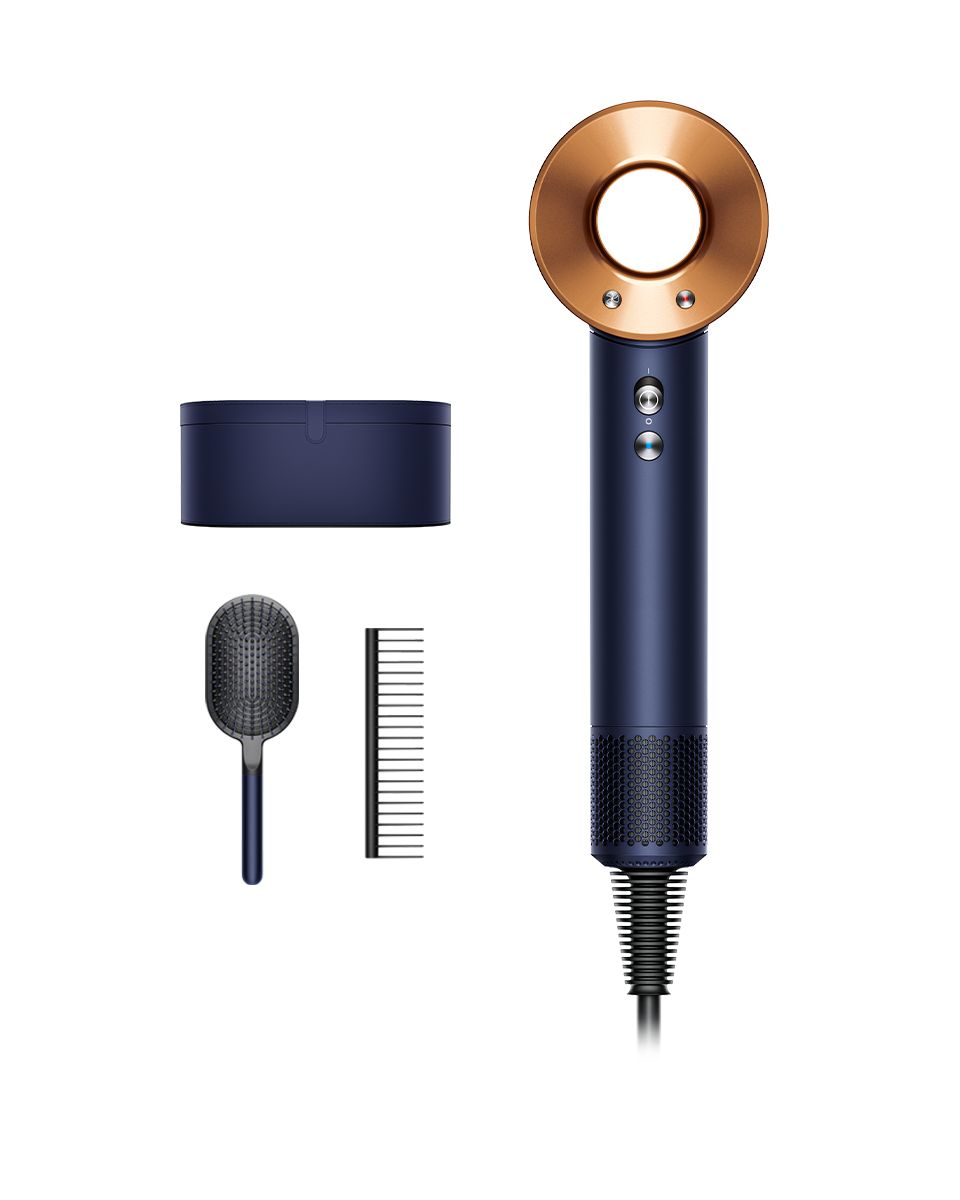 Front and side view of a Supersonic hair dryer.