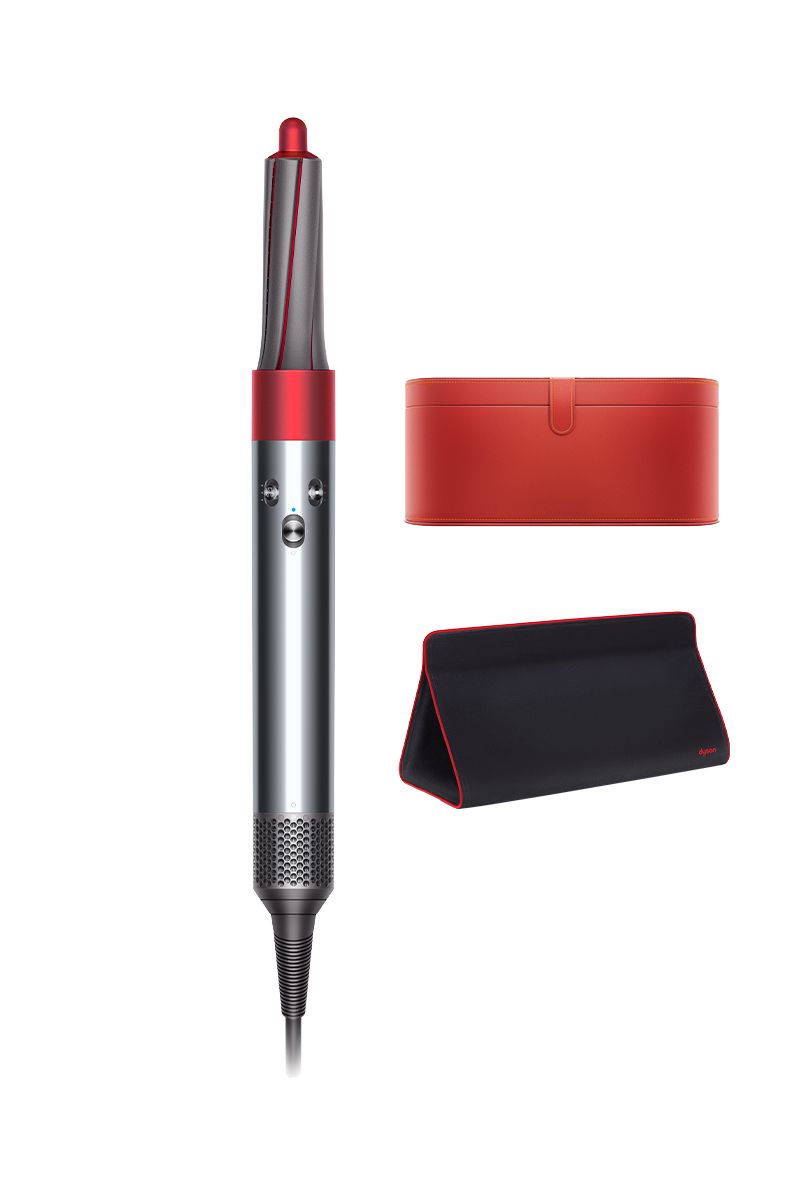 Limited edition Dyson Airwrap™ styler Complete, in red and bright nickel.