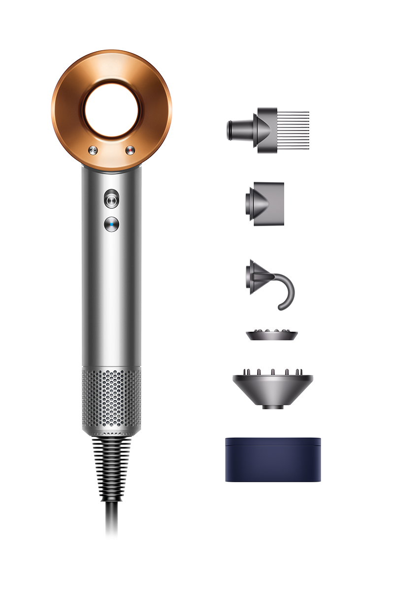 Dyson Supersonic™ Haartrockner Nickel/Kupfer inkl. Aufbewahrungsbox & Paddelbürste