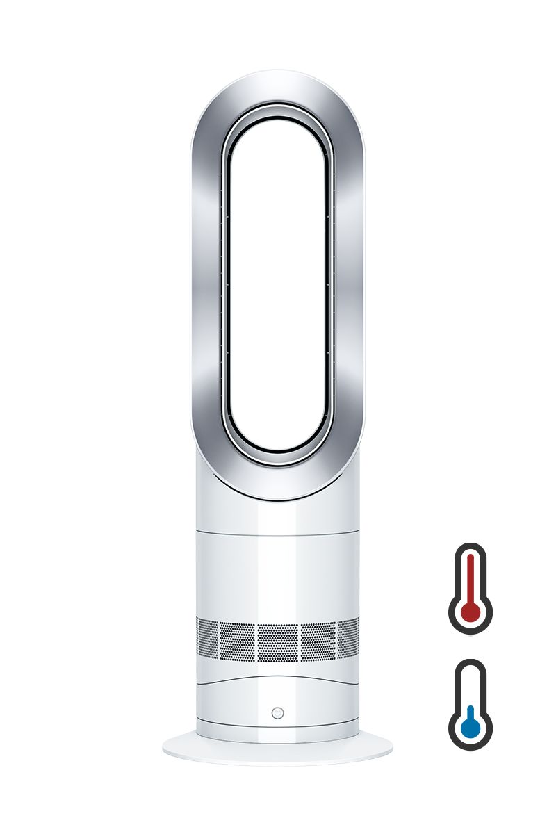 Dyson Hot+Cool™ Jet Focus AM09 fan heater (White/Nickel)