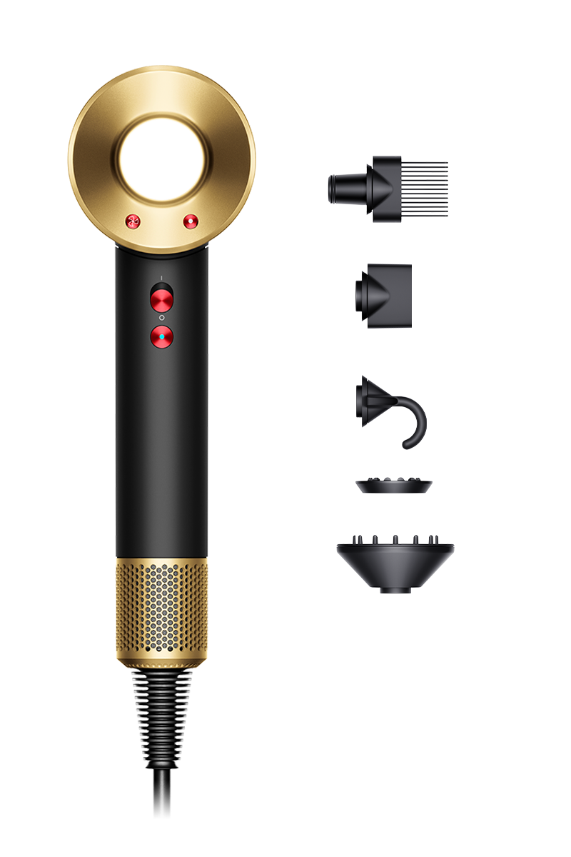 Gold dyson hair dryer new arrivals