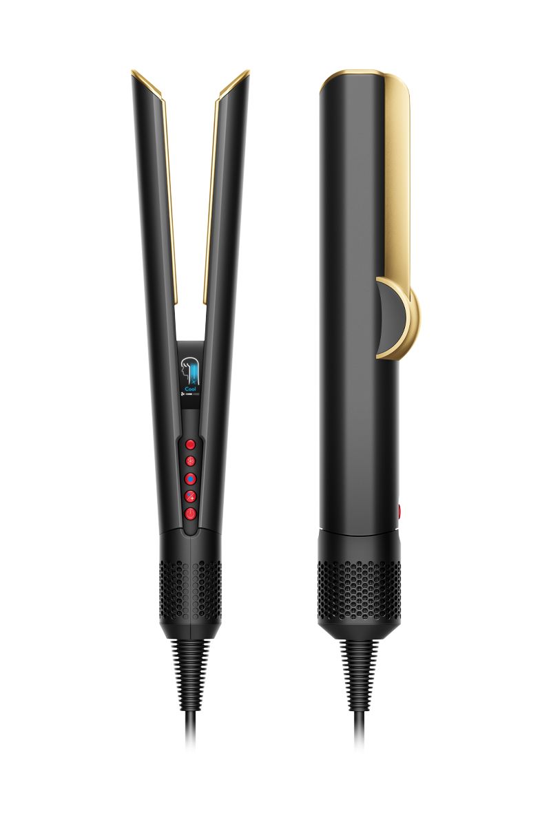 Dyson Airstrait straightener Onyx black and gold