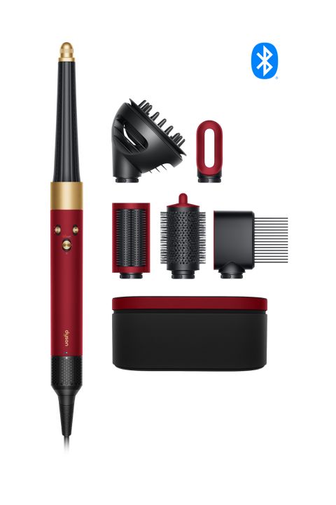 Nye Dyson Airwrap i.d.™ multi-styler og hårføner - Curly+Coily (Red Velvet/Gold)