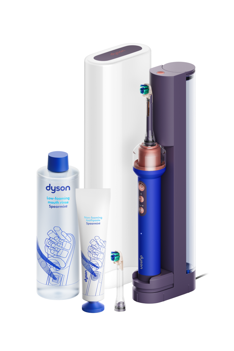 Spazzolino elettrico con idropulsore Dyson CameraJet™ (Ceramic ultra blue)