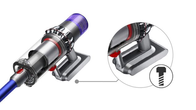 Nærbillede af Dyson V11 ledningsfri støvsuger med screw-in-batteri