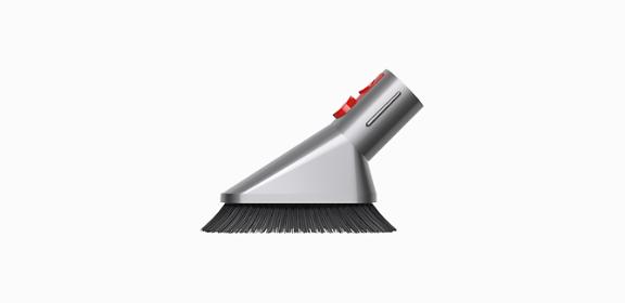 Quick-release mini soft dusting brush