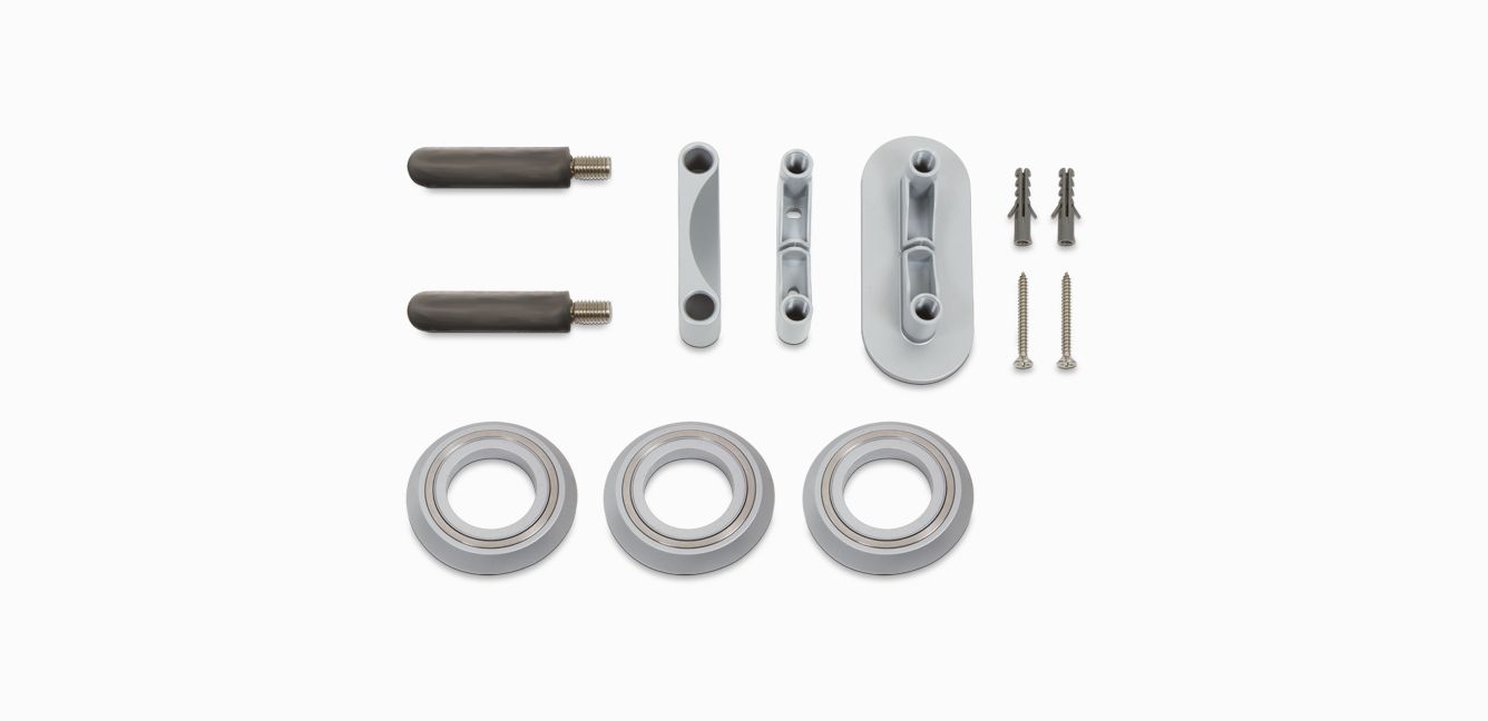 Muurbevestiging en magnetische rubberen standaard