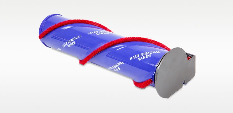 Anti-tangle brush bar and end cap