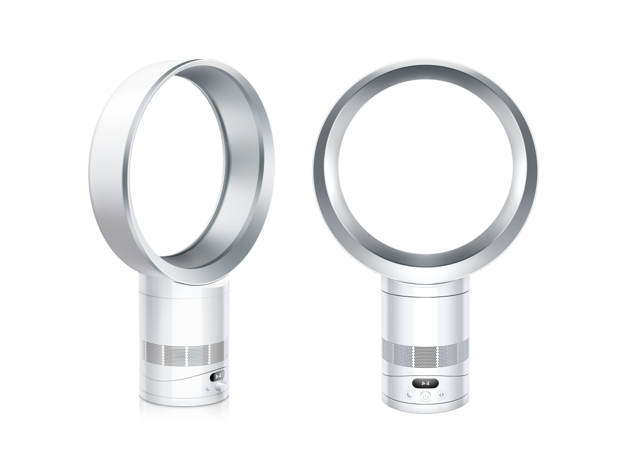 Ein Dyson Cool™ CF1 Ventilator in Weiß/Silber.