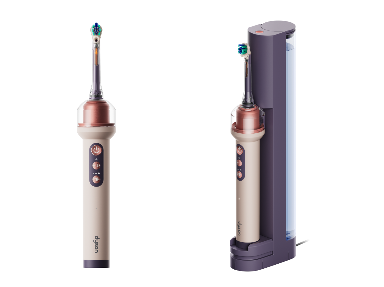 Dyson CameraJet electric toothbrush and Refill dock.