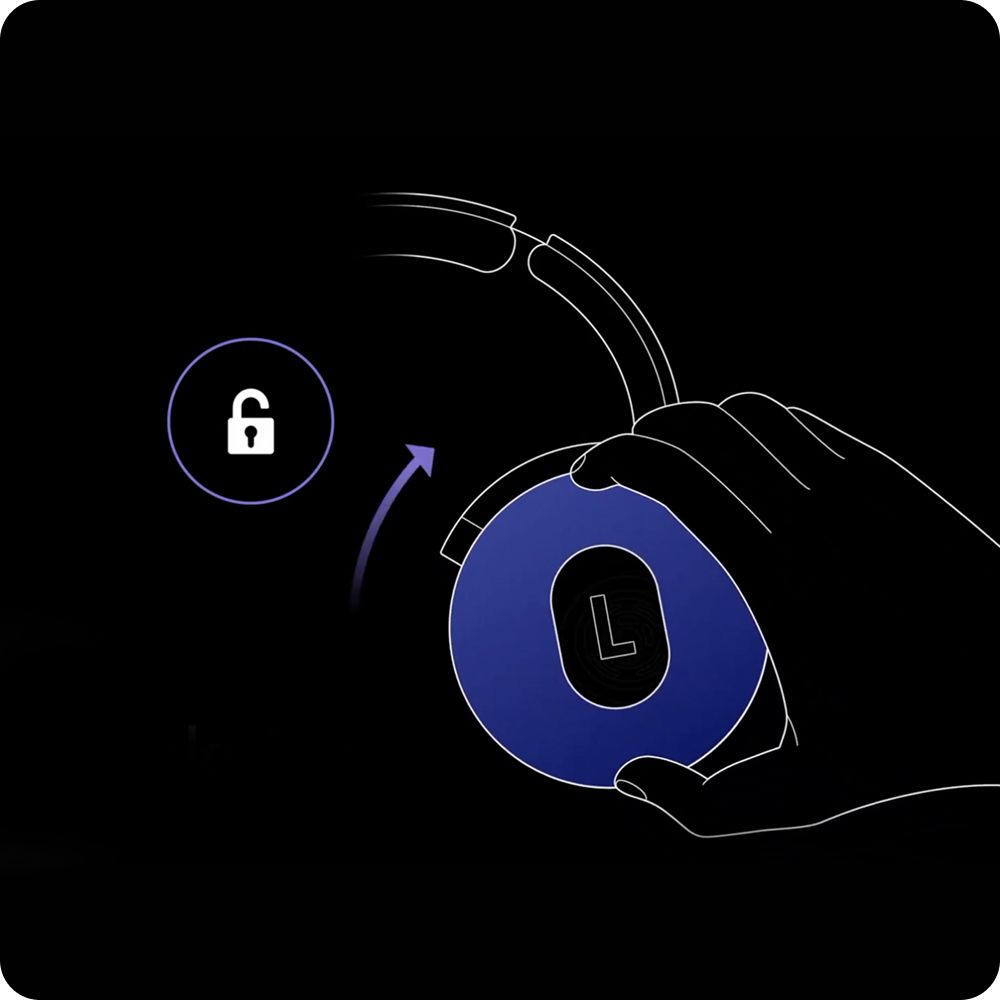 Illustration shows Dyson OnTrac ear cushions being changed.