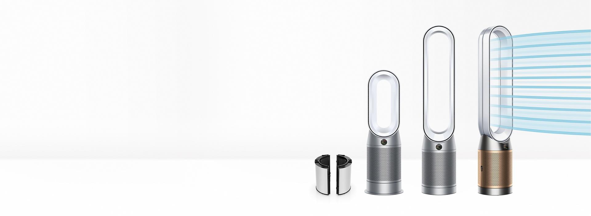 Range of Dyson air purifiers