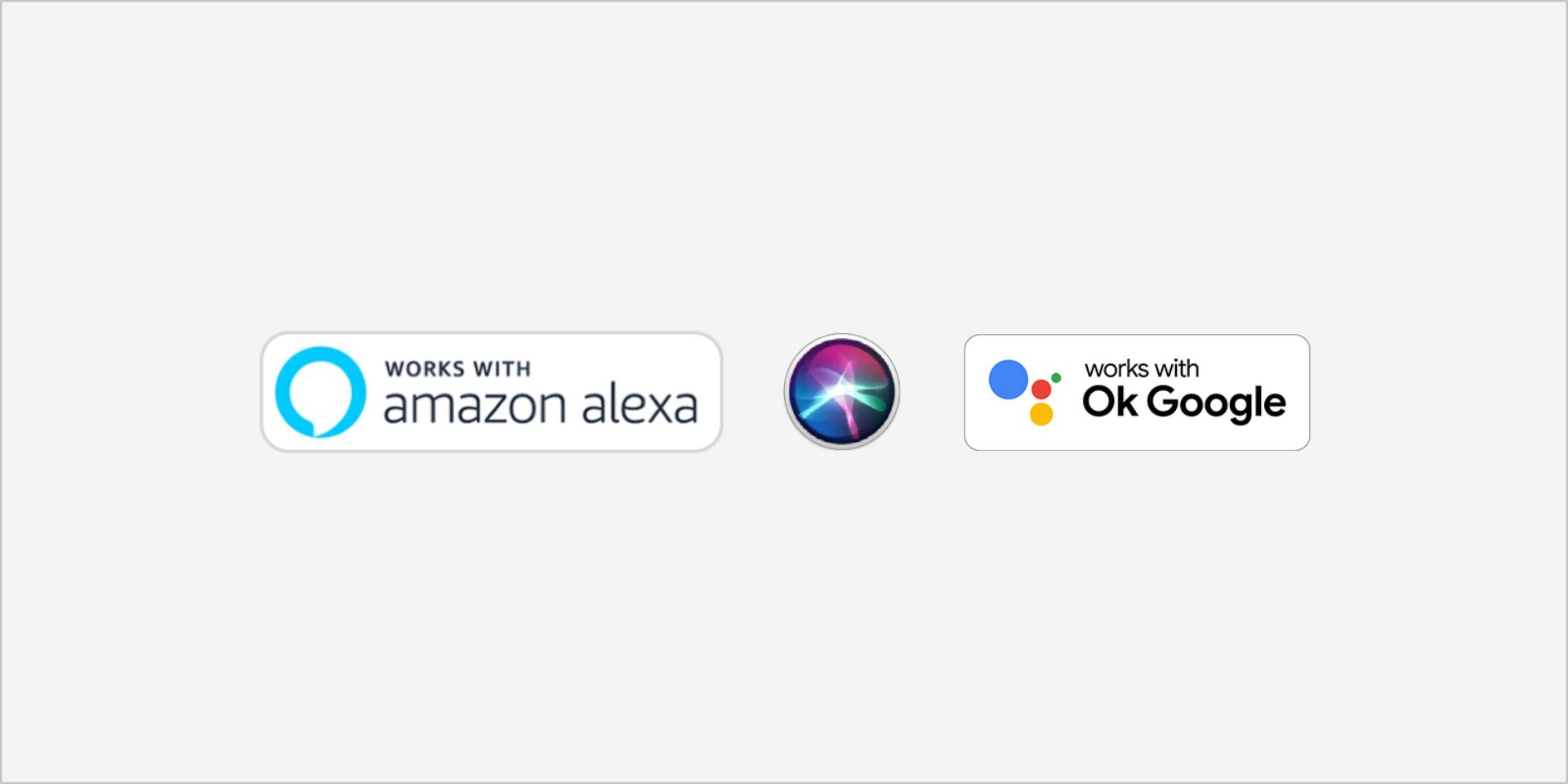 Amazon Alexa, Siri and Google Enabled badge