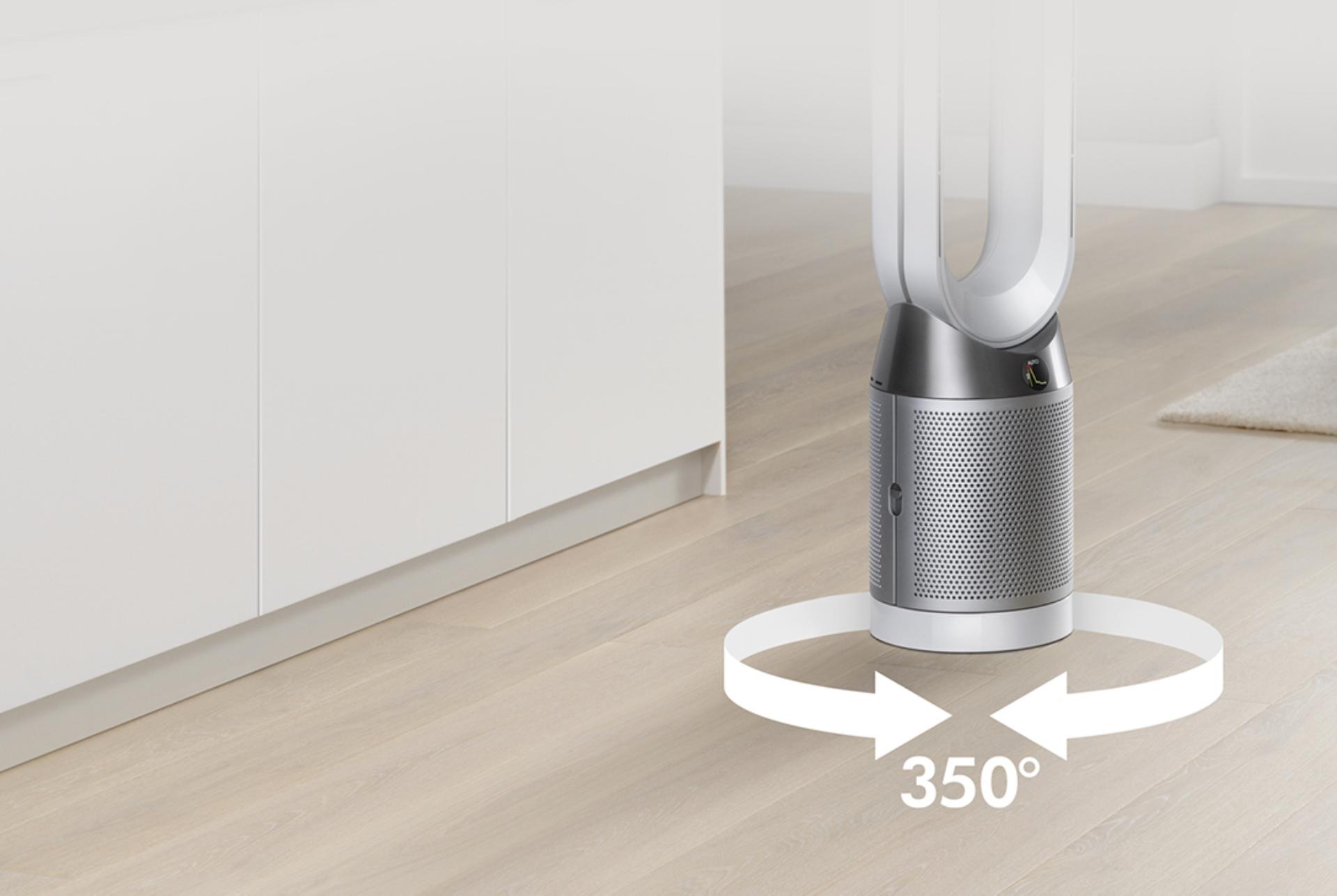 Dyson Pure Cool Tower White Silver Oscillating around the room 