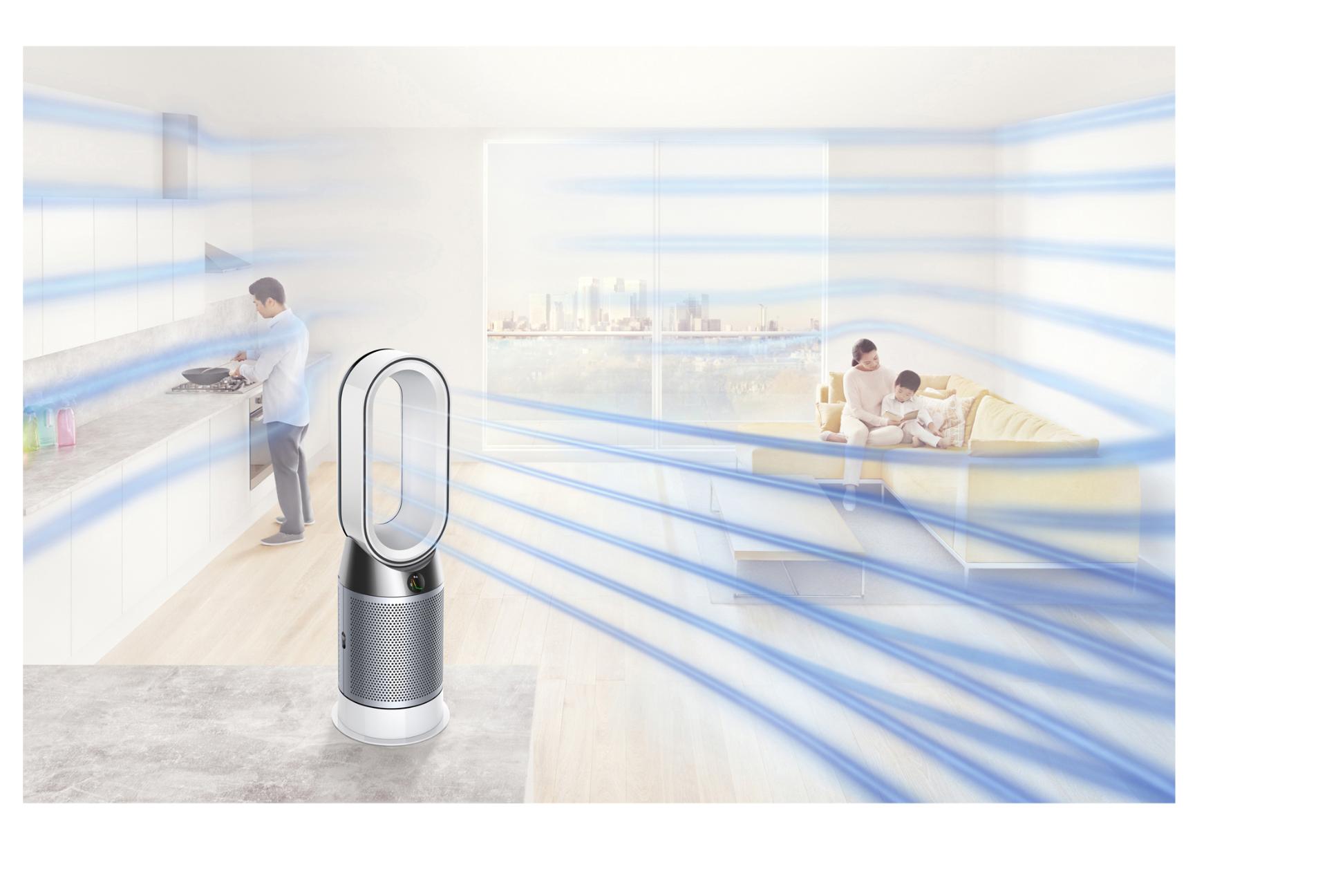 Dyson Pure Hot+Cool purifier in action