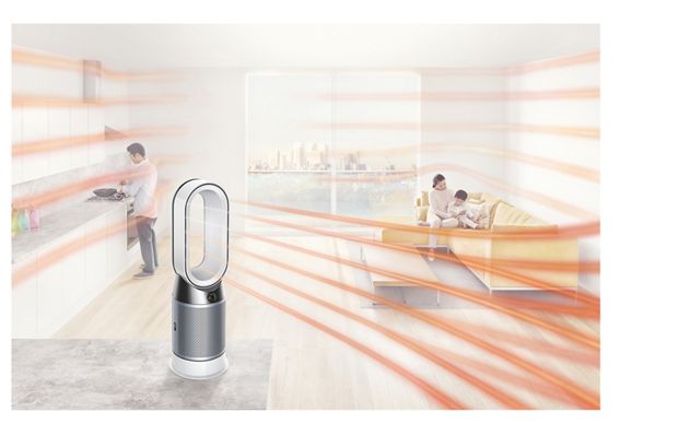 Dyson Pure Hot+Cool purifier in action