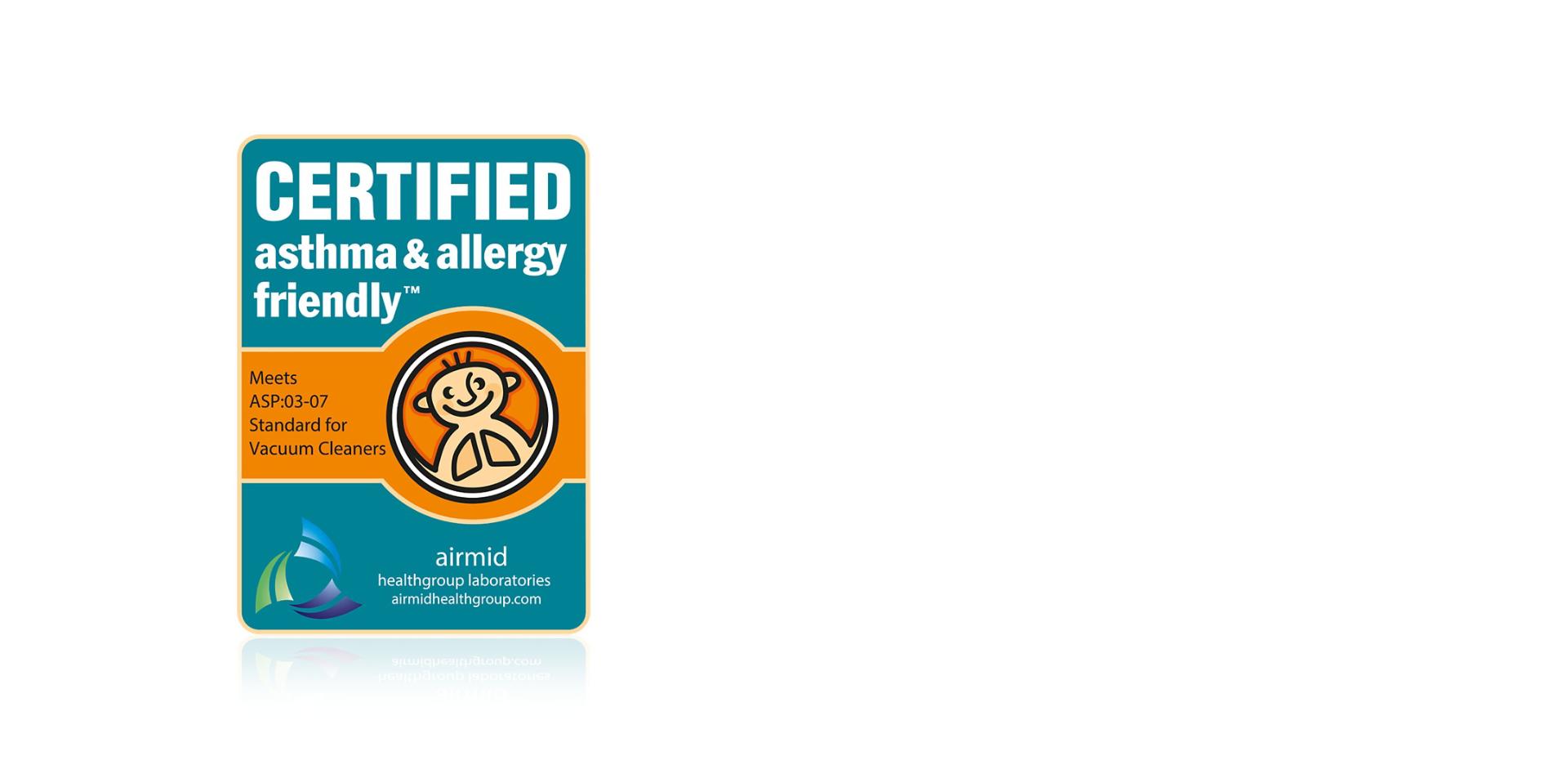 Certified asthma and allergy friendly logo