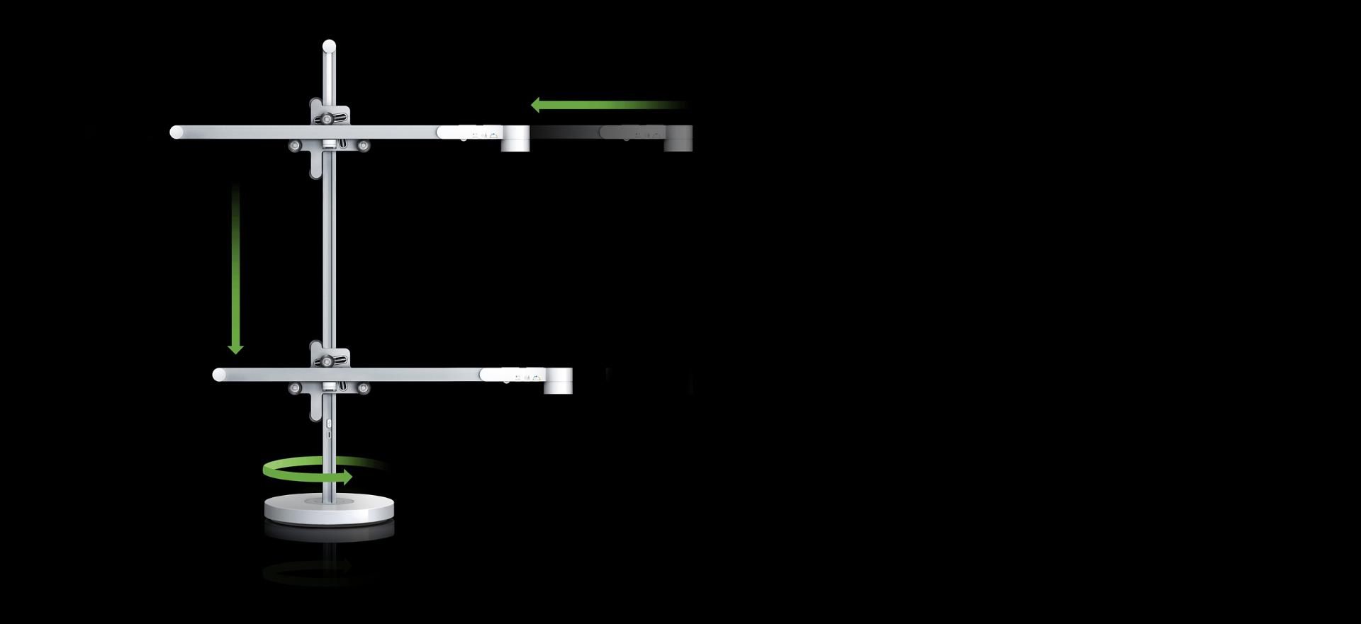 Graphic of light's flexible positioning