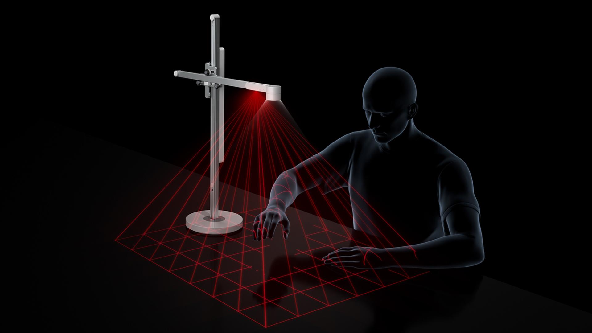 Hi-tech graphic of infra-red sensor