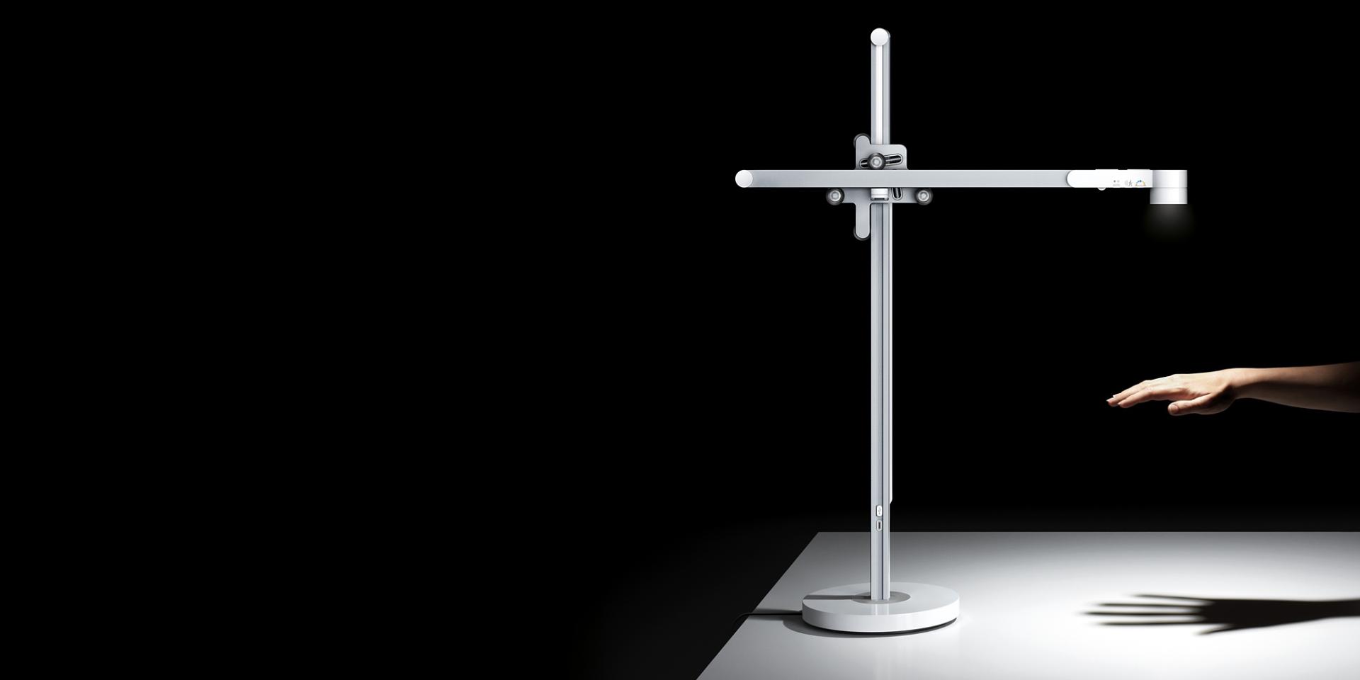 Dyson Lightcycle task light shining powerfully on a hand