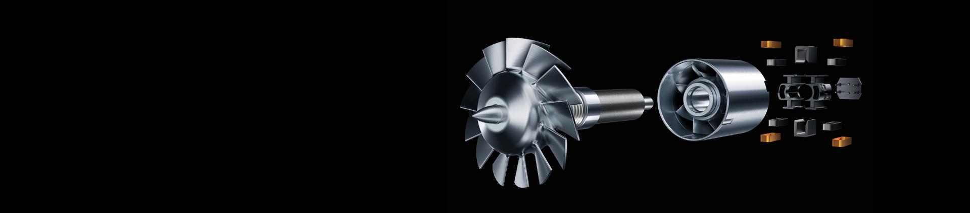 Exploded image of Dyson digital motor V9