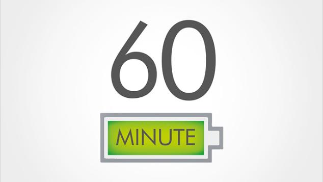 זמן פעולה עד 60 דקות עבודה