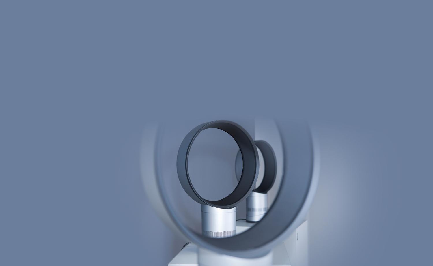 Primo piano dei ventilatori Dyson