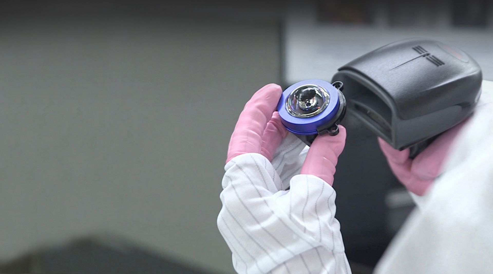 Close-up of 360-degree camera