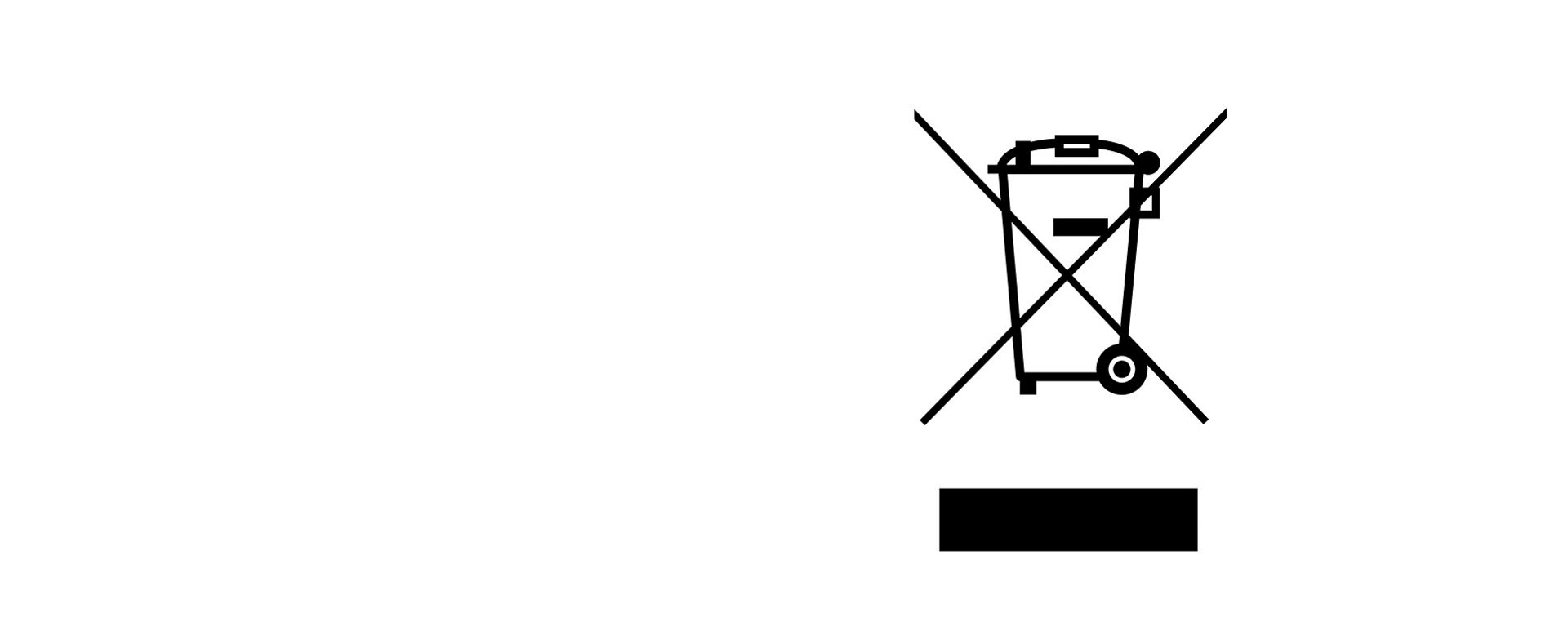 Crossed-out wheelie bin symbol