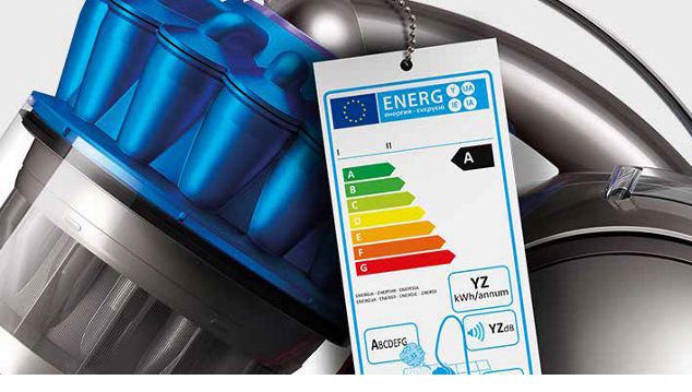 Dyson vacuum cleaner with wattage rating plate
