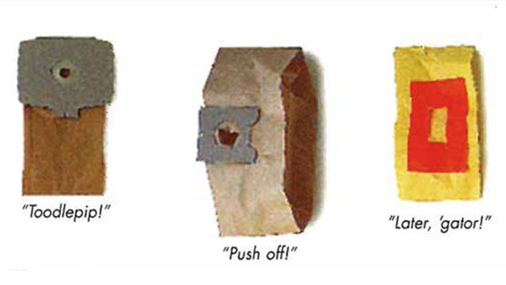 A series of vacuum cleaner bags