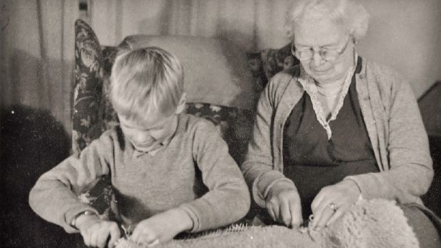 James Dyson sitting next to his grandmother