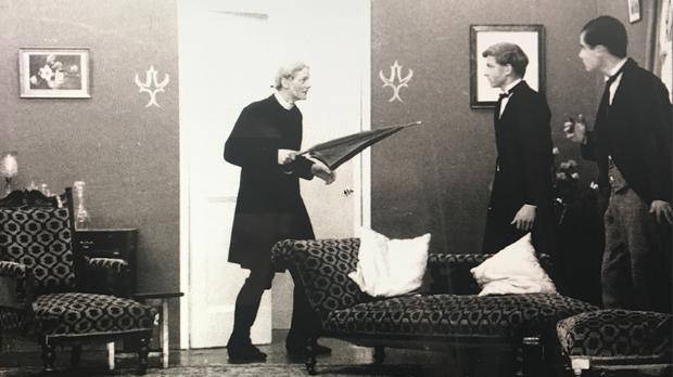 James Dyson on stage dressed in Victorian attire