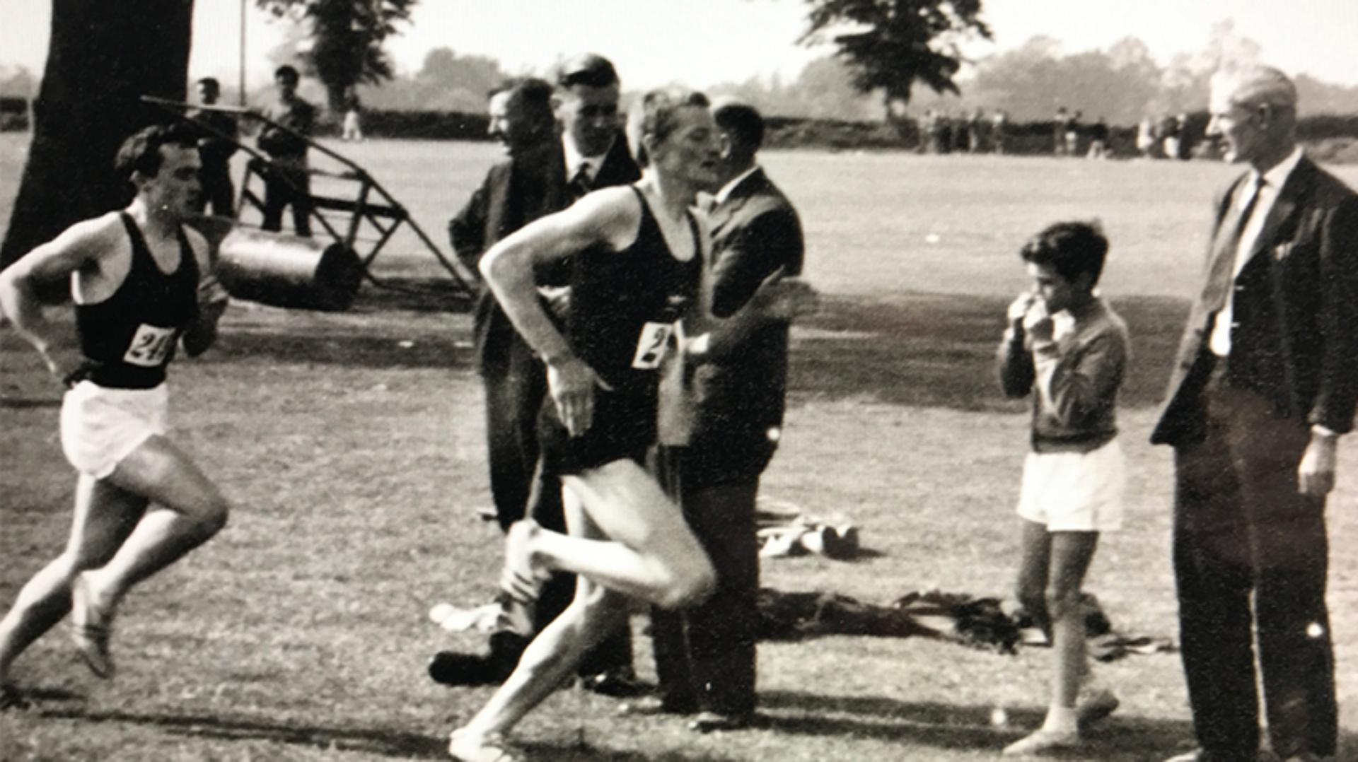 James Dyson taking part in a running race
