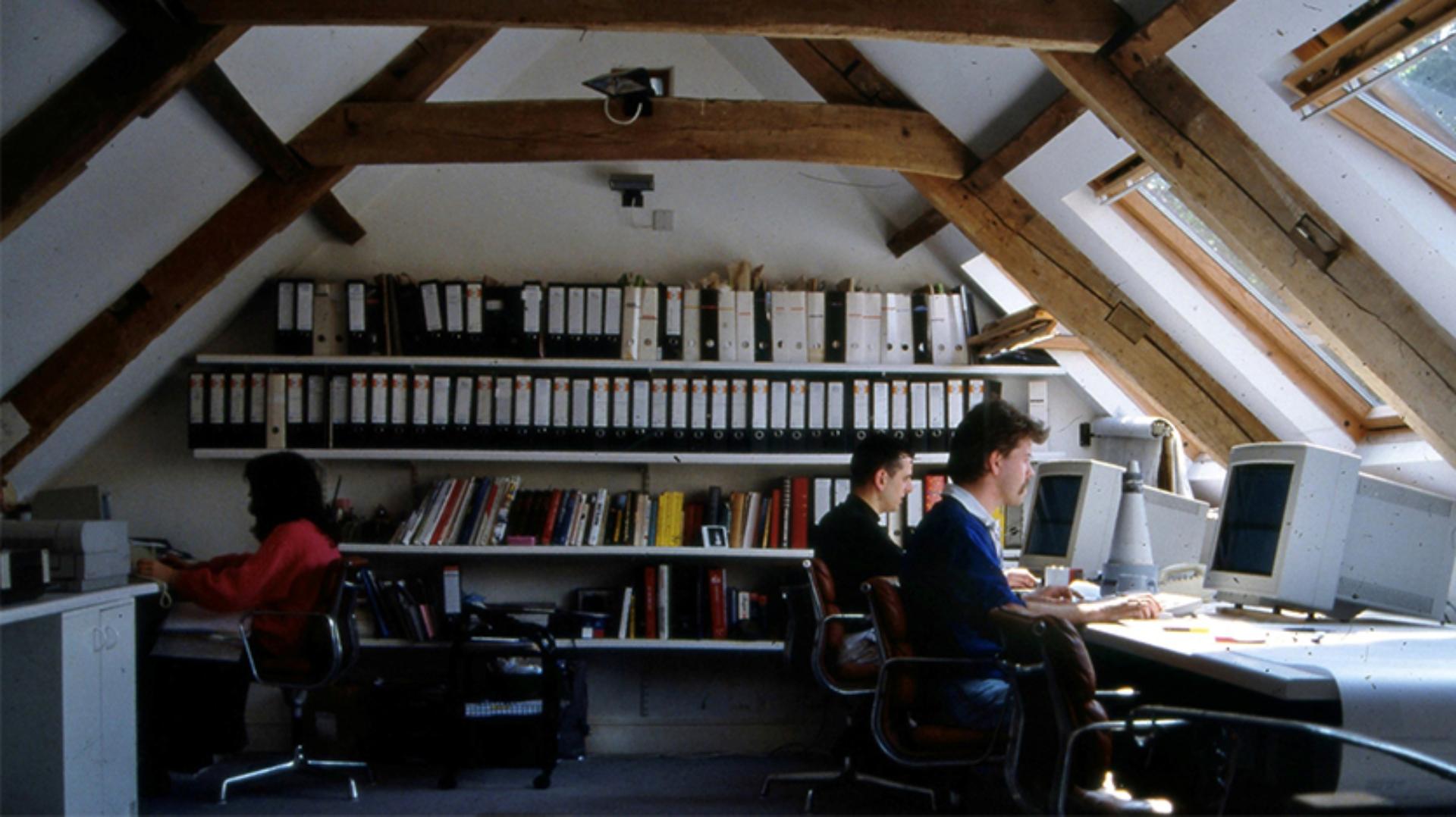 Interior view of the office in The Coach House