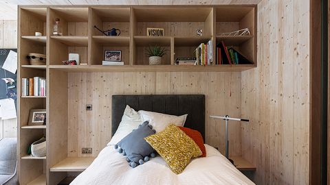 Interior view of the undergraduate living quarters