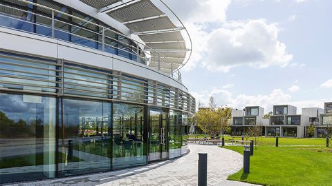 Exterior view of the Roundhouse at the Dyson campus in Malmesbury