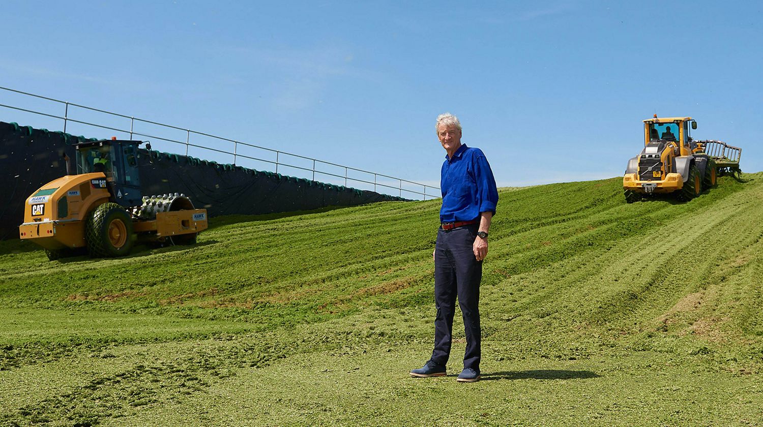 James standing in a Dyson Farming field as the ground is being prepared.