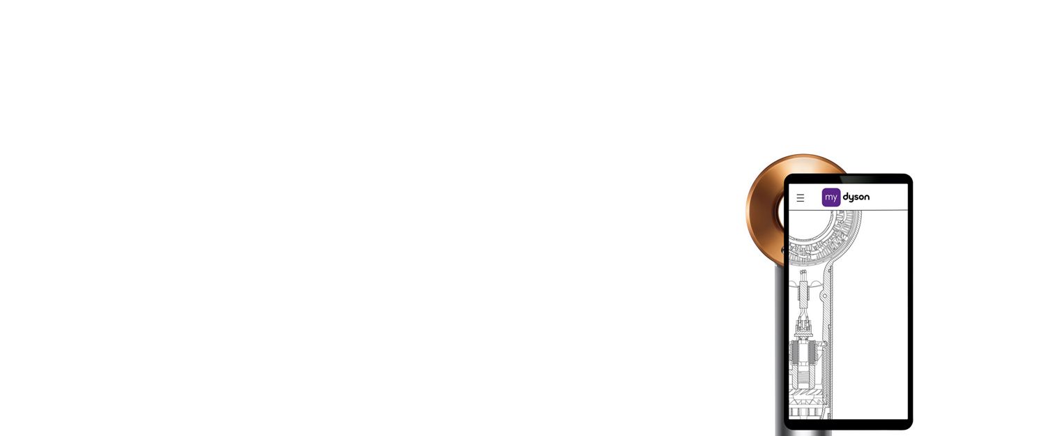 Cellulare con l'app MyDyson