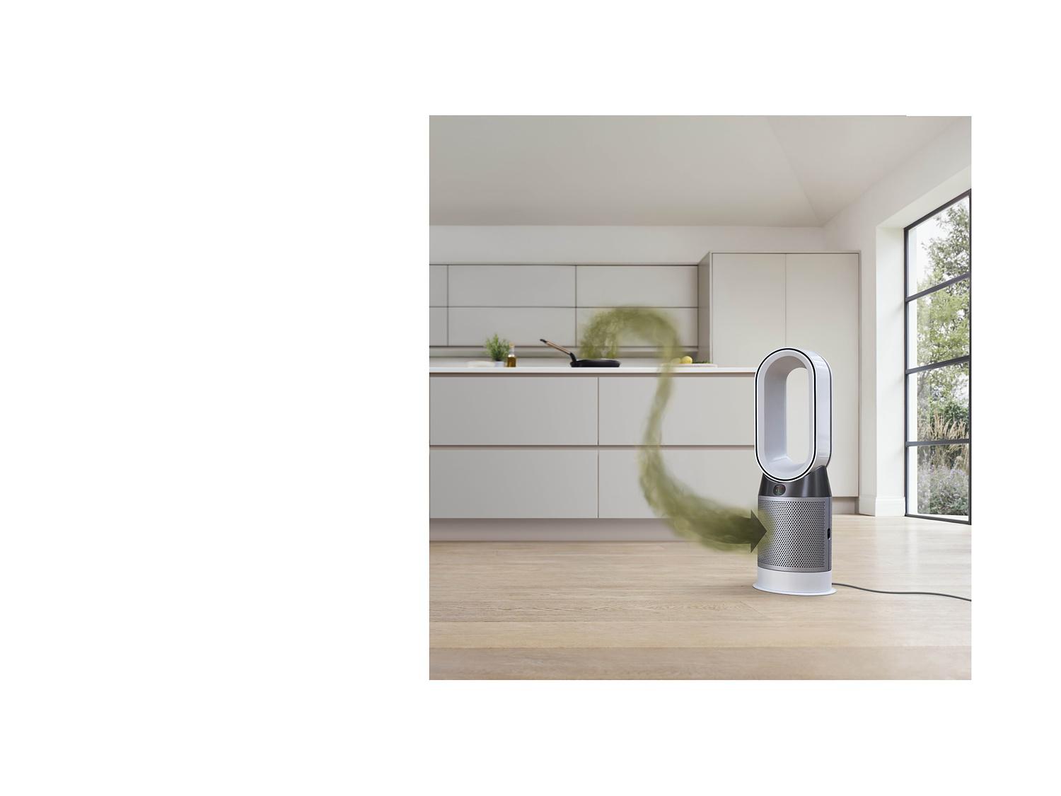 Il purificatore termoventilatore Dyson Pure Hot+Cool rimuove gli odori in cucina